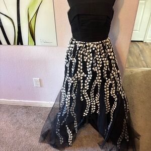 BCBGMaxAzria black high low dress size 0